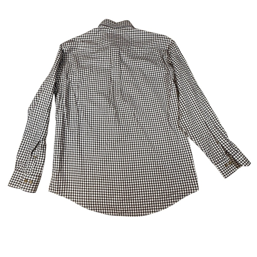 Brooks Brothers Men's Medium Plaid Flannel Button-Up Shirt Brown/white - Picture 3 of 3